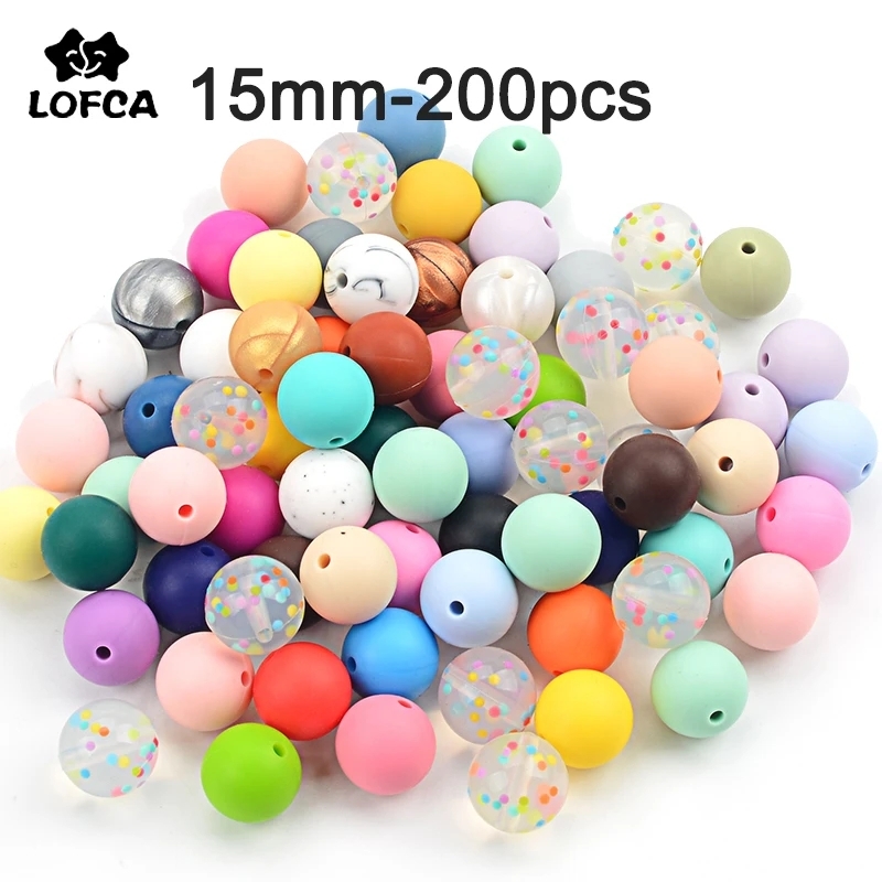 Baby Food Teether - LOFCA 15 millimetri 200pcs Perle di