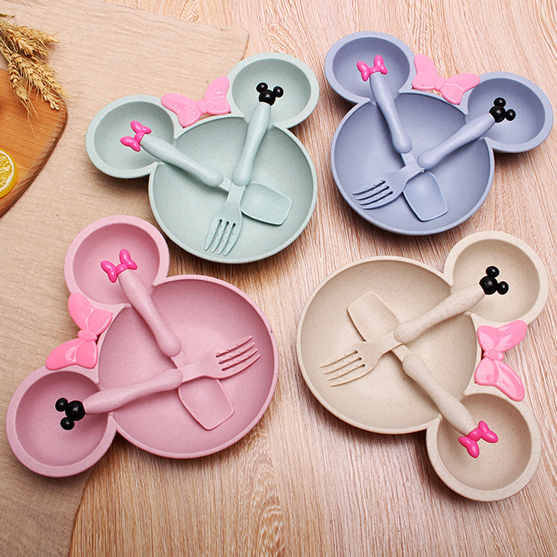 Baby Food Menu - 3 pz/set Cartoon Baby Bowl Set