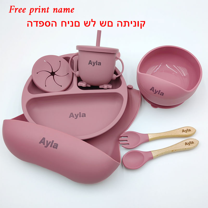 Baby Food Menu - Stoviglie con nome personalizzato per bambini