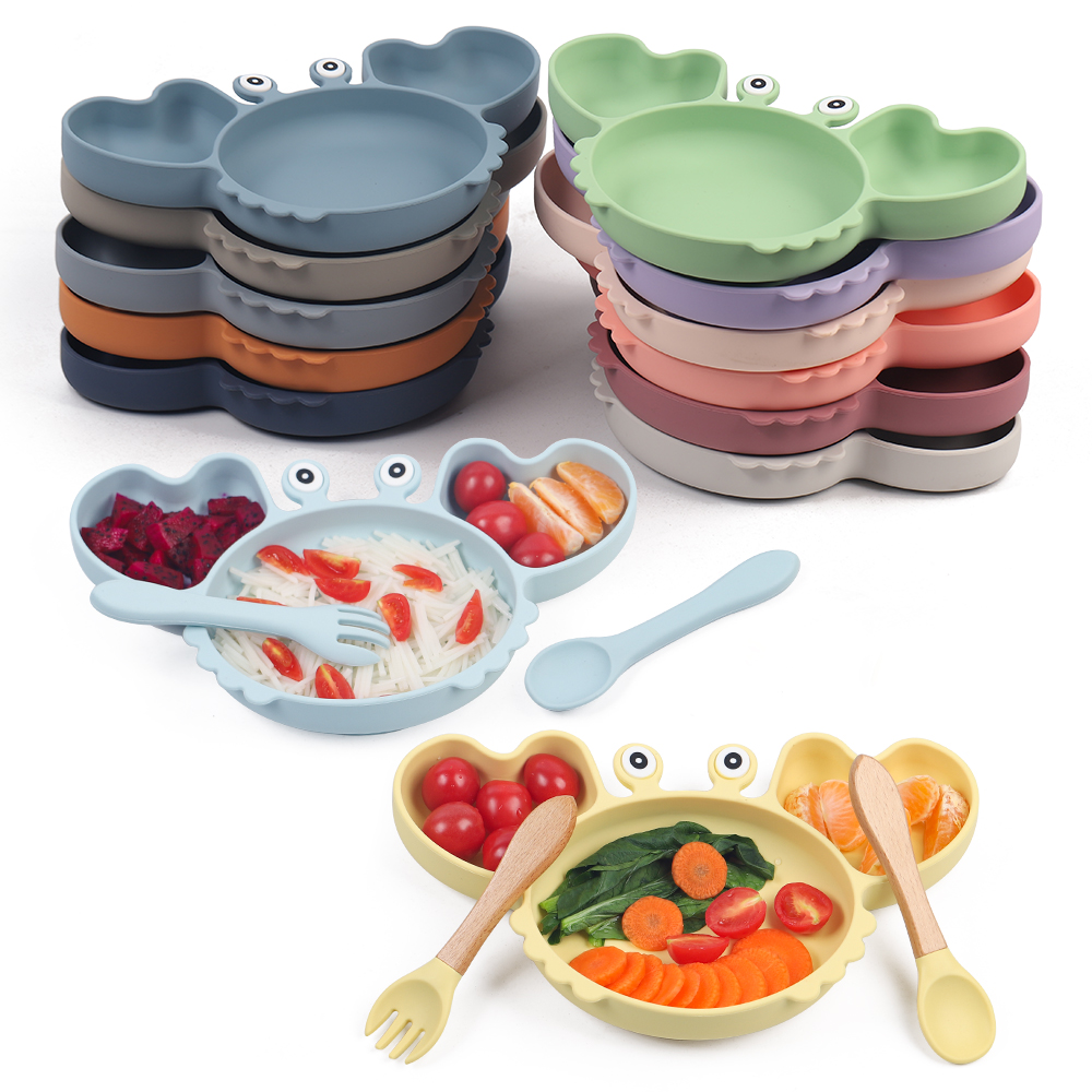 Baby Food Menu - 1/4/9Pcs ciotole per bambini piatti cucchiai