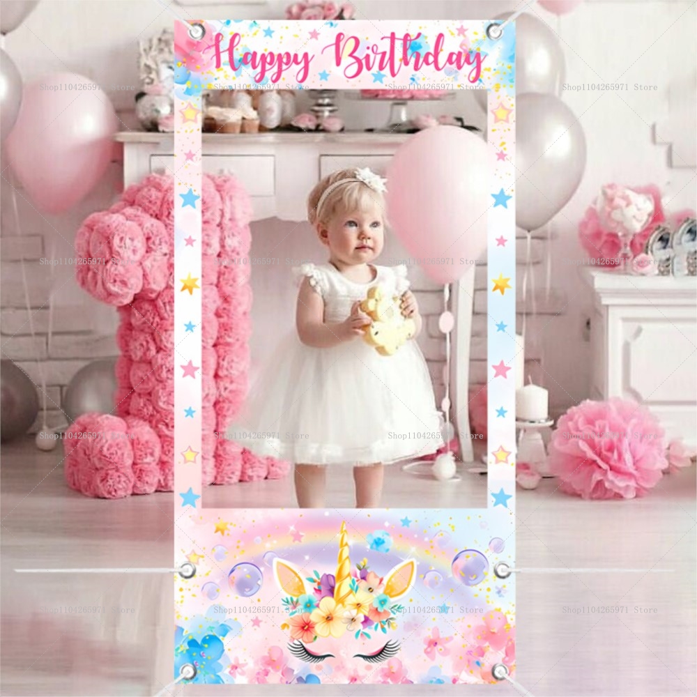 Baby Food Newborn - Cornice per Foto a Tema Unicorno,