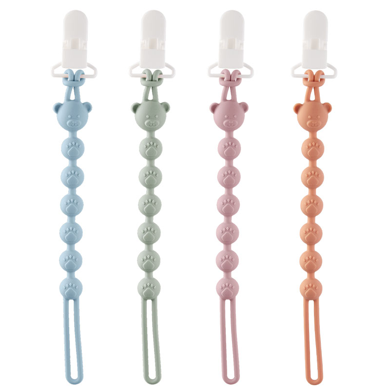 Baby Food Teether - Catenella anti-caduta per ciuccio, clip per