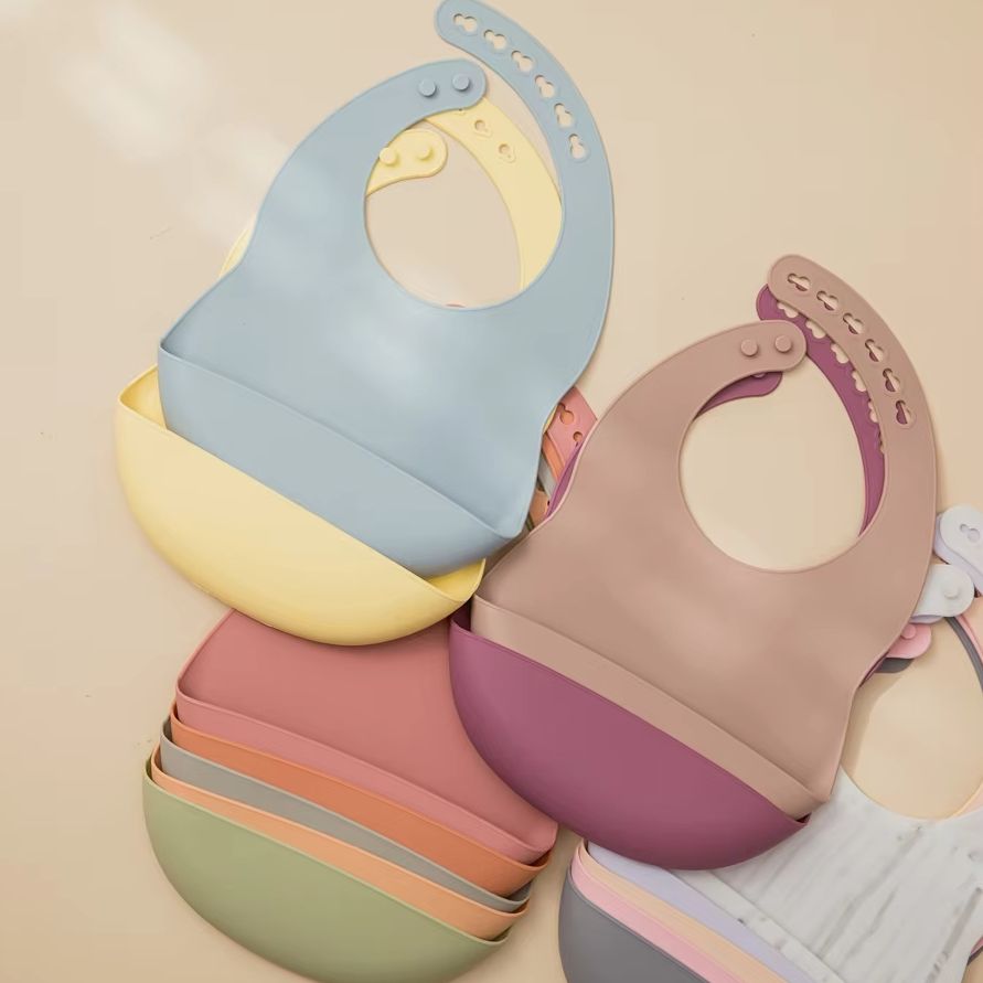 Baby Food Newborn - Bavaglino Regolabile in Silicone per Neonati,