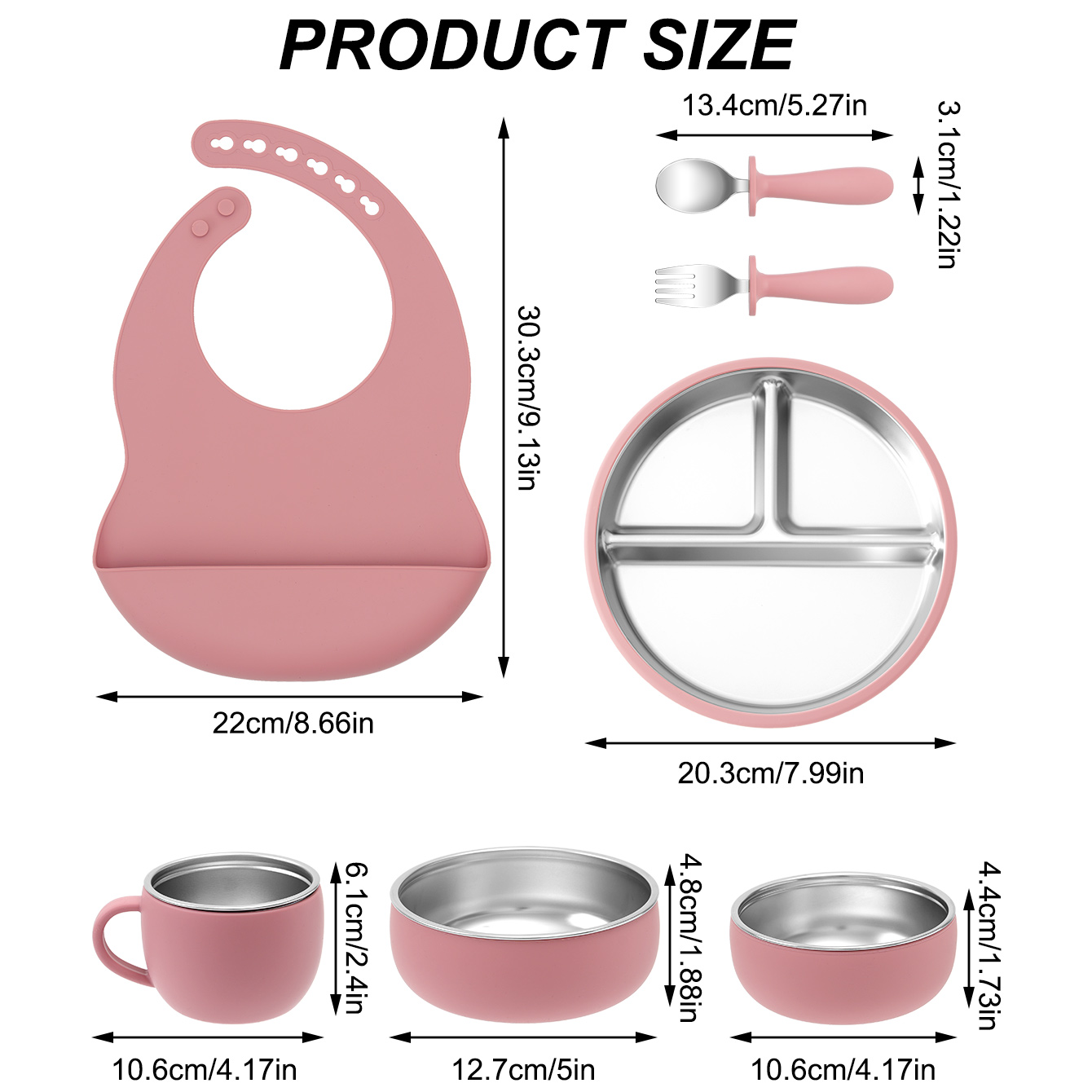 7PCS Piatti staccabili in acci - Baby Food Menu recensione e prezzo