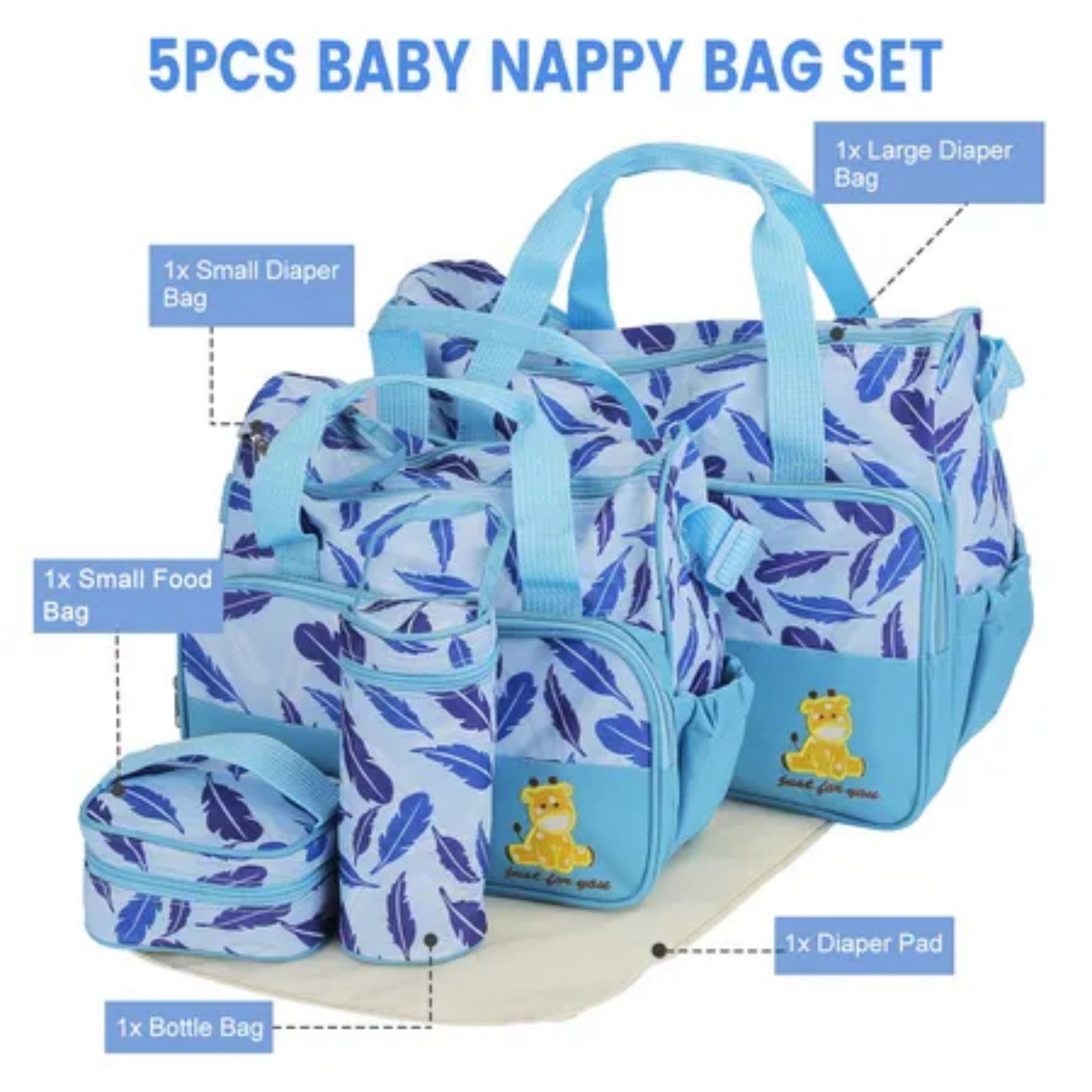 Set di 5 borse per pannolini p - Baby Food For Travelling recensione e prezzo