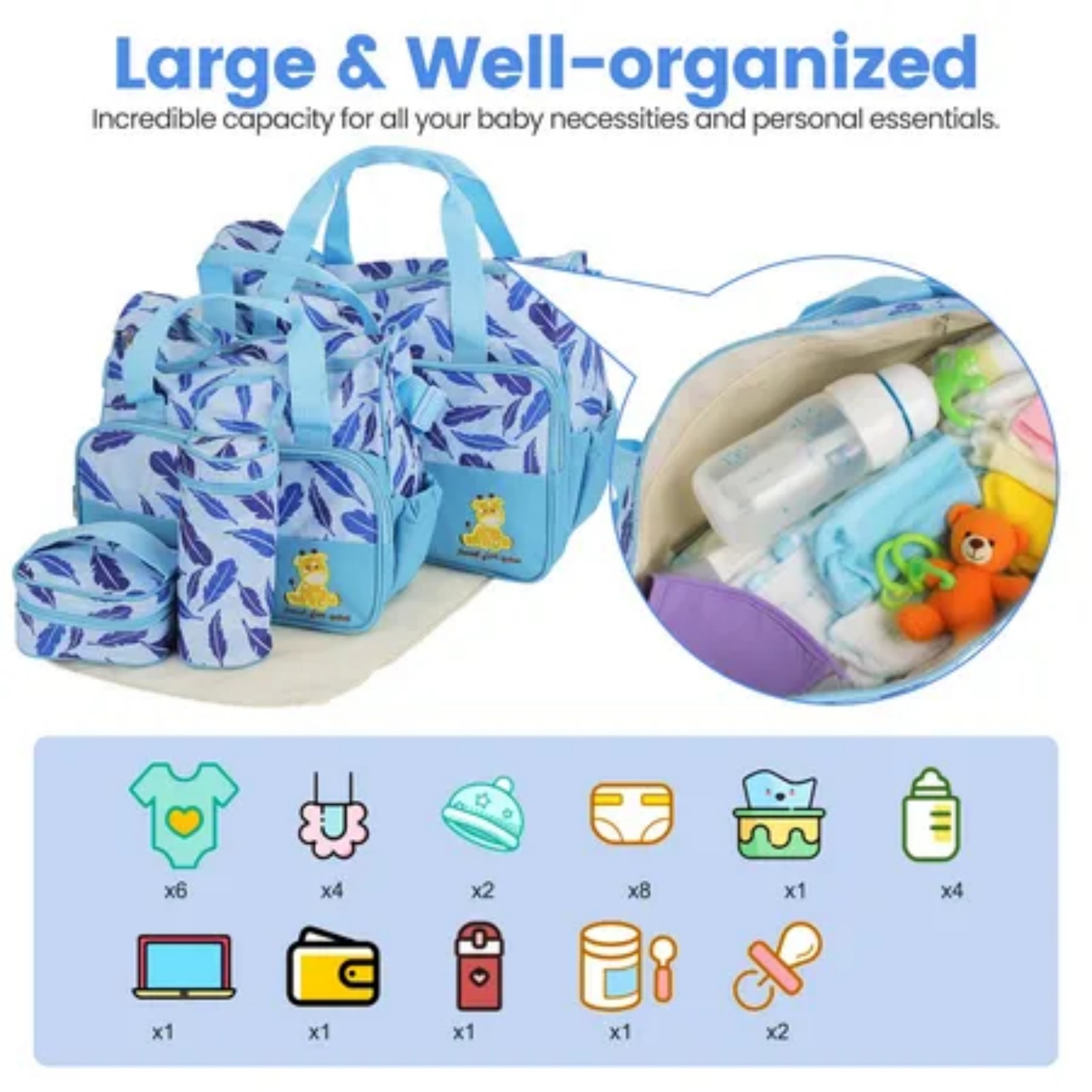 Set di 5 borse per pannolini p - Baby Food For Travelling recensione e prezzo